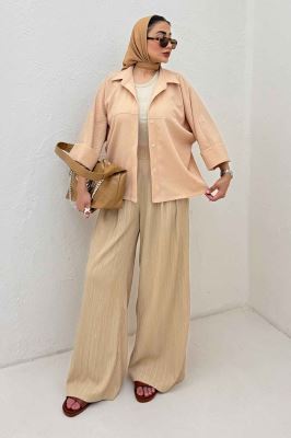 شومیز مانتویی پفکی مچ پهن