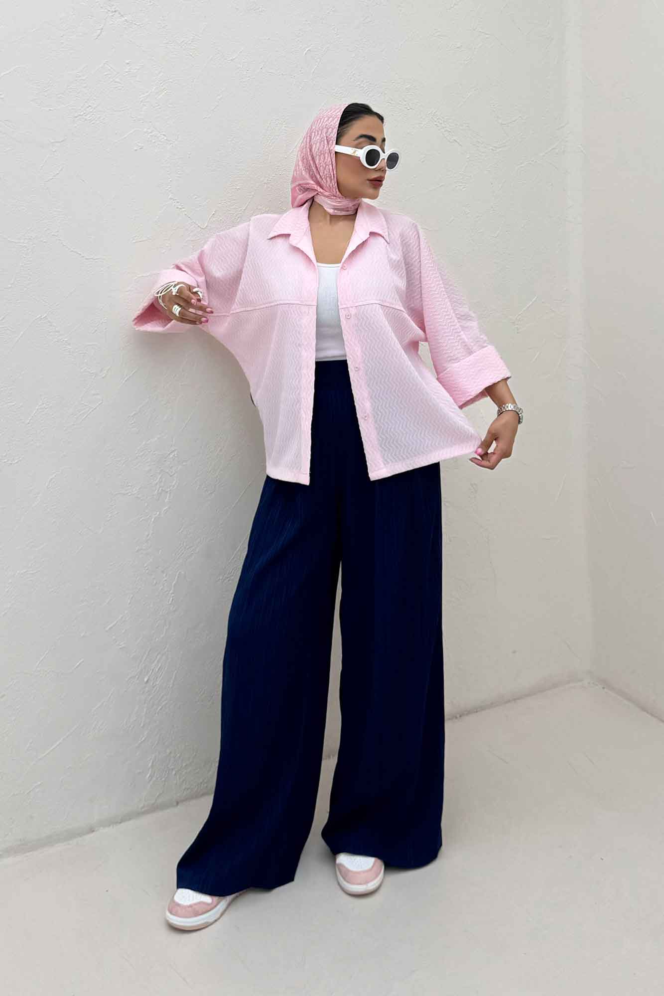 شومیز مانتویی پفکی مچ پهن