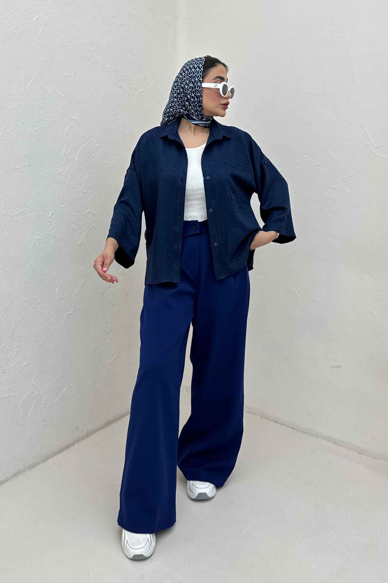 شومیز شانتون بغل چاک آستین پاگن