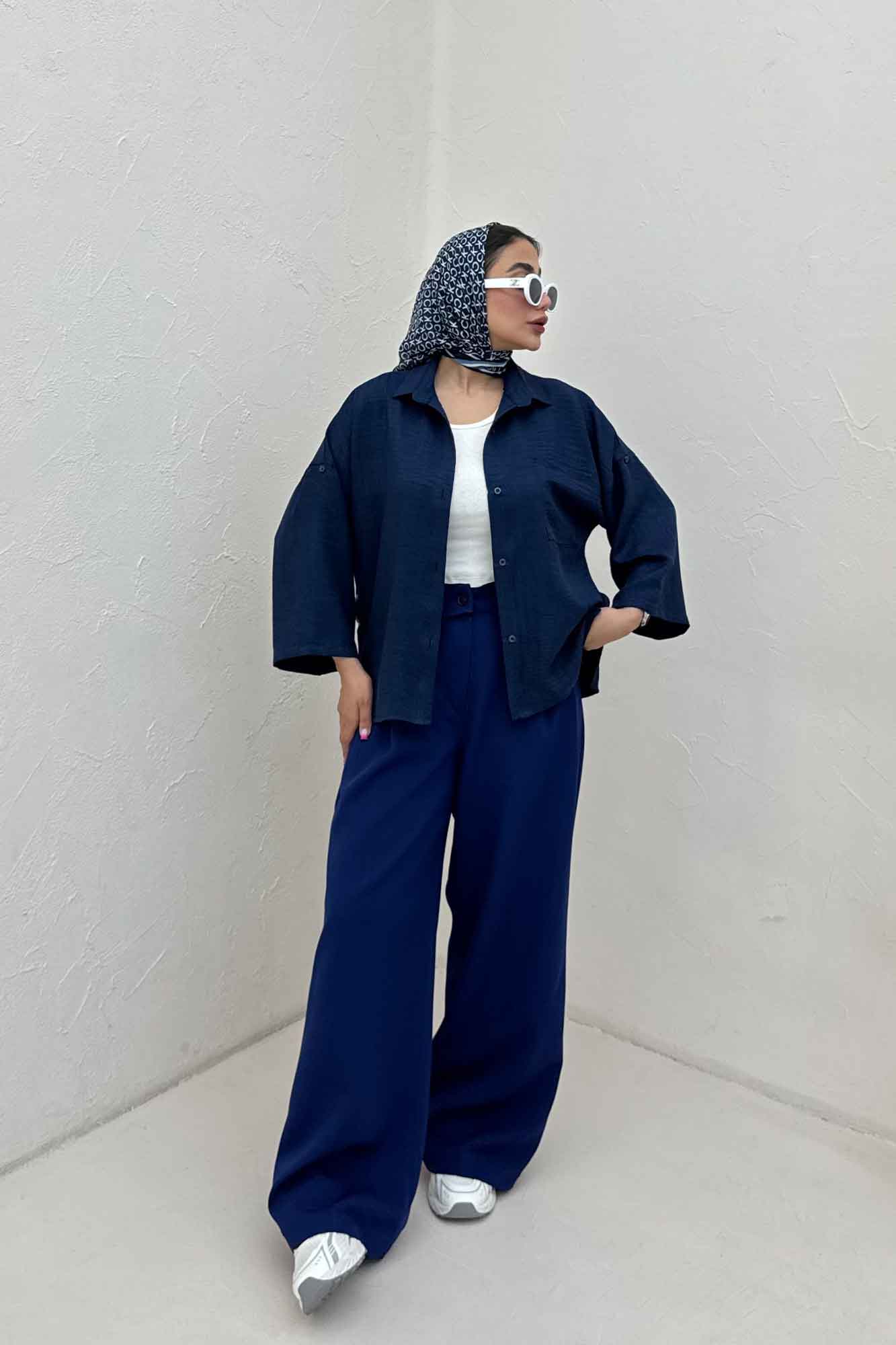 شومیز شانتون بغل چاک آستین پاگن