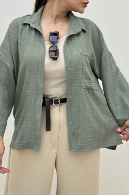 شومیز شانتون بغل چاک آستین پاگن