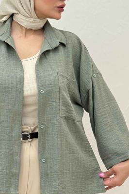 شومیز شانتون بغل چاک آستین پاگن