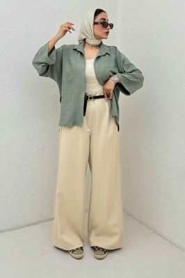 شومیز شانتون بغل چاک آستین پاگن