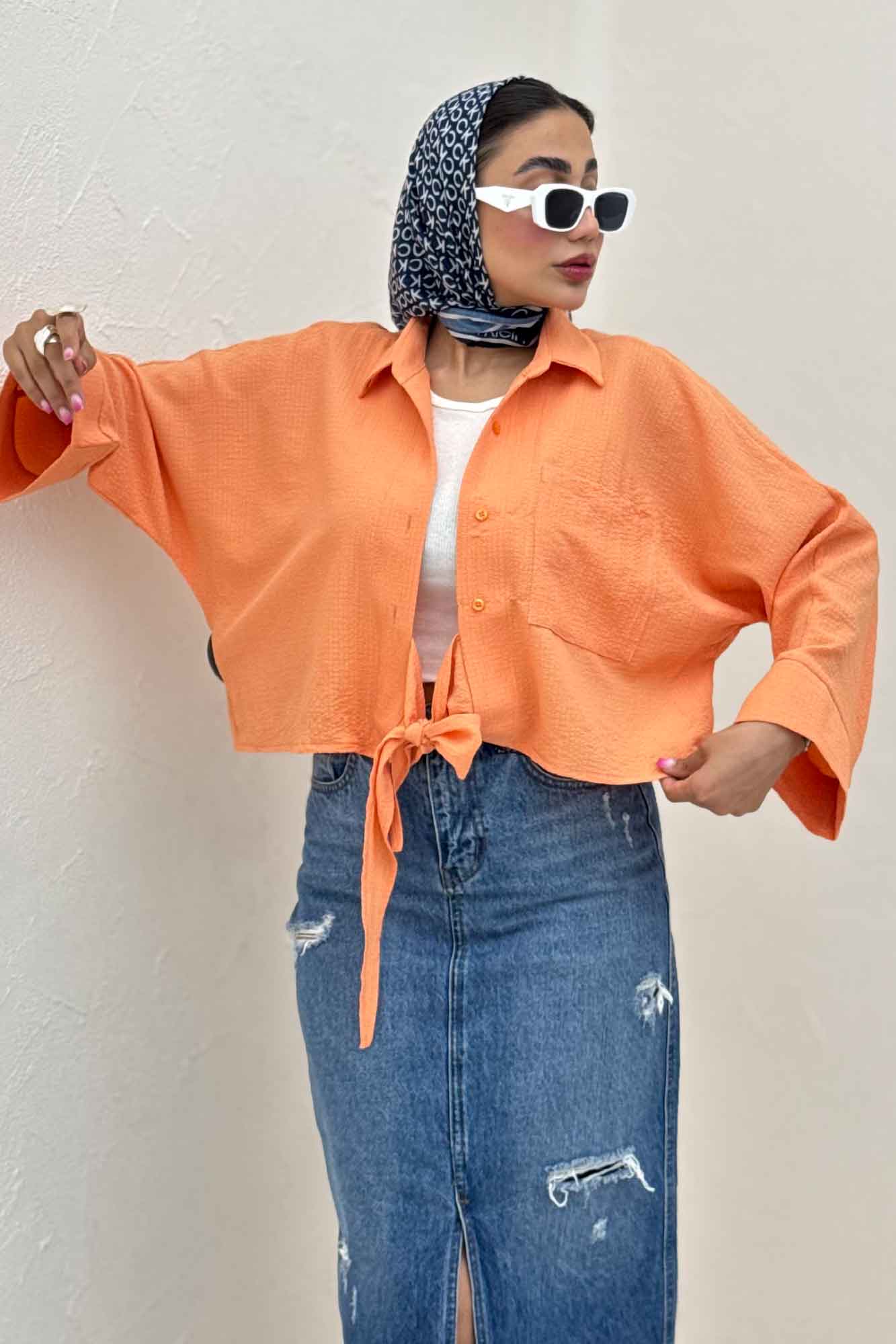 شومیز گره ای پفکی آرنو