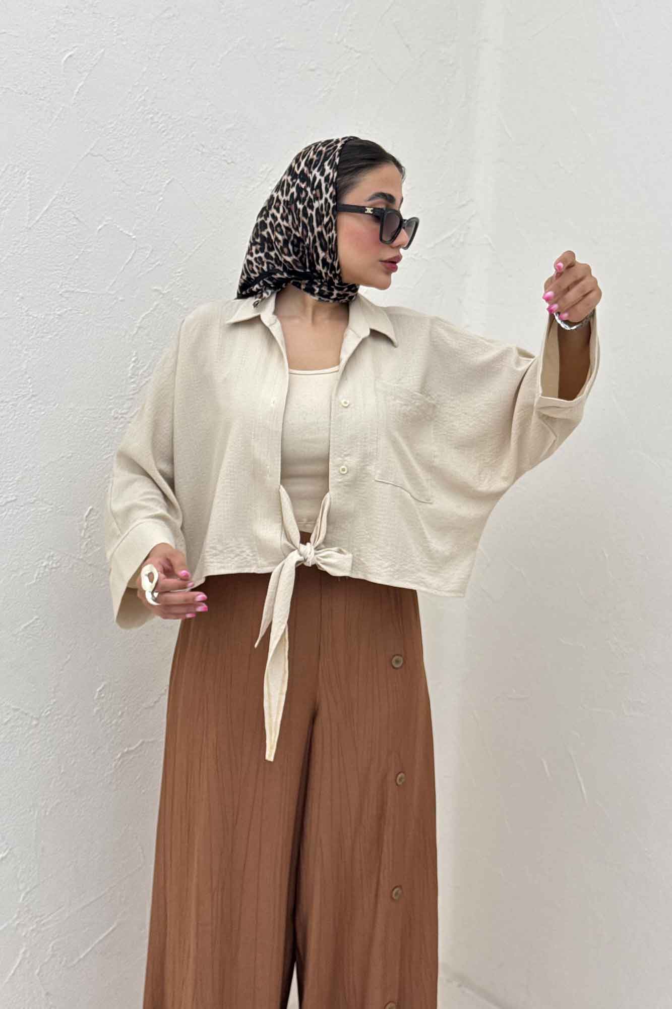 شومیز گره ای پفکی آرنو