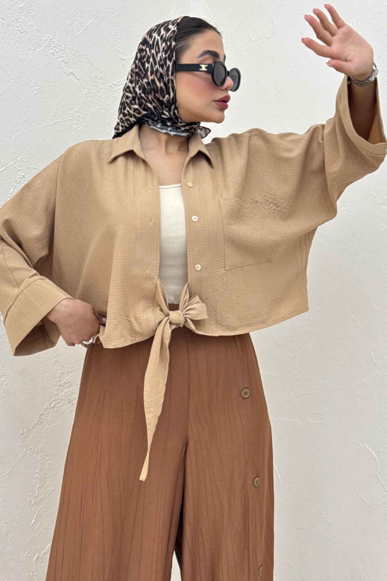 شومیز گره ای پفکی آرنو