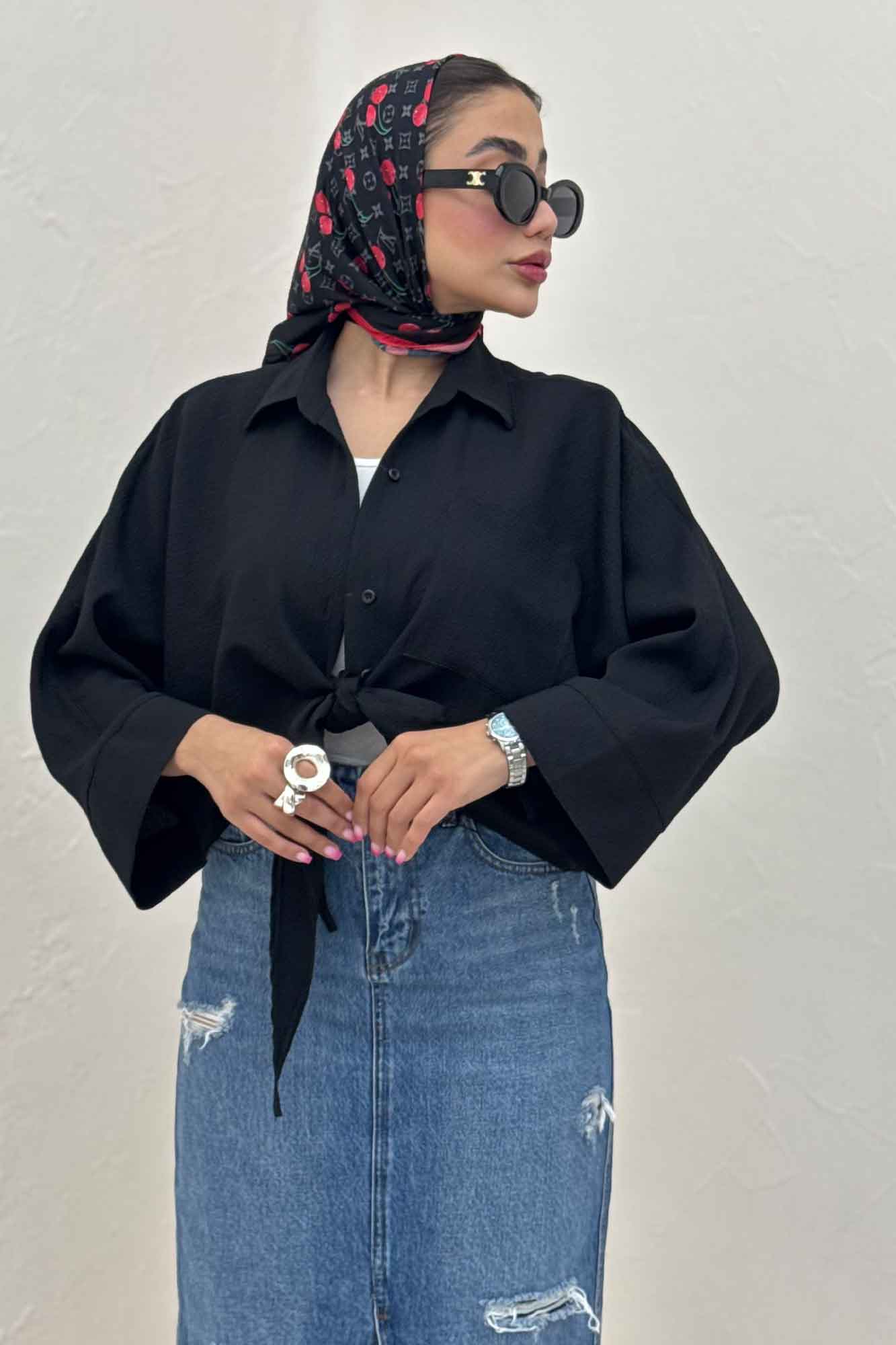 شومیز گره ای پفکی آرنو