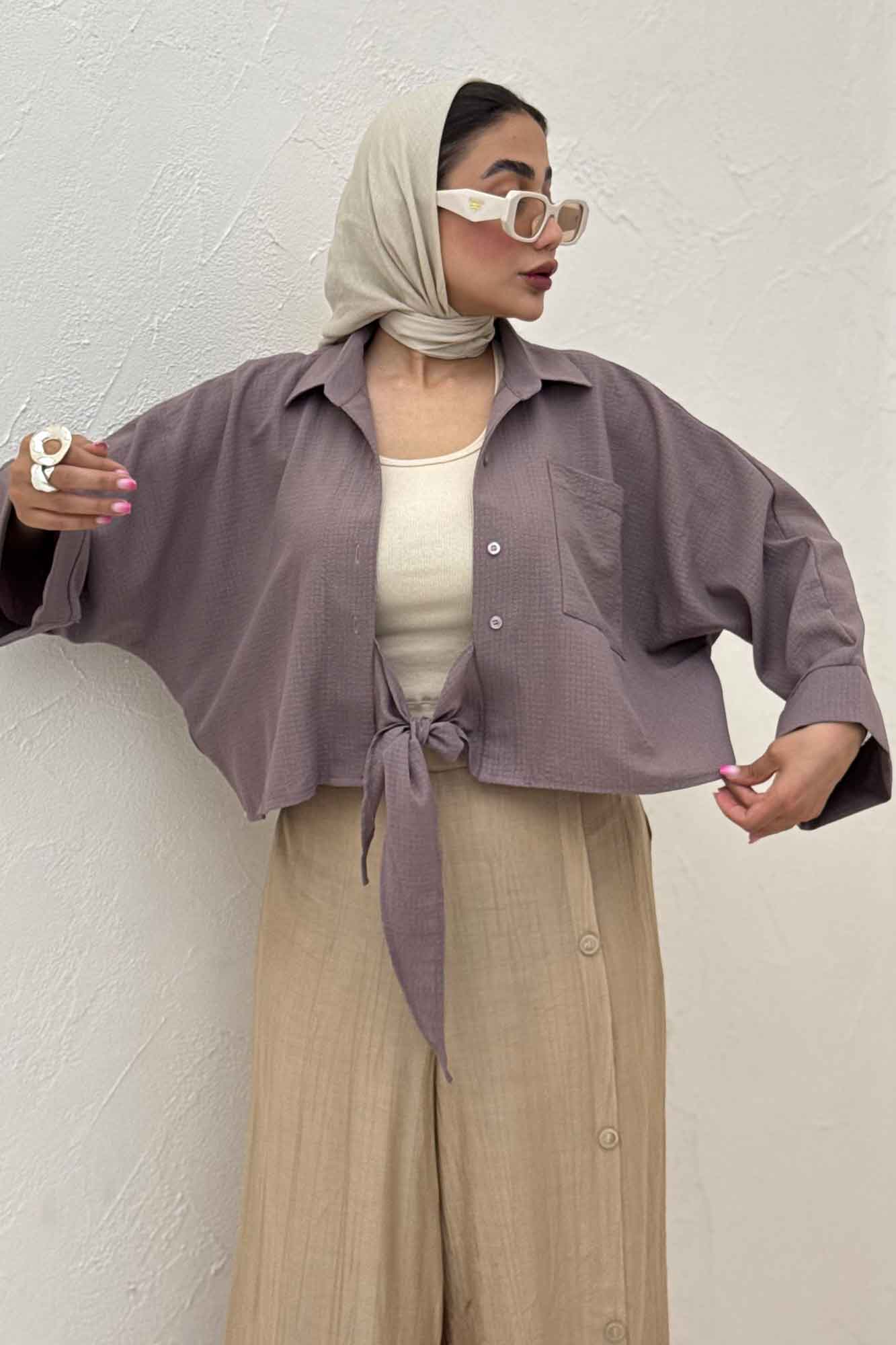 شومیز گره ای پفکی آرنو