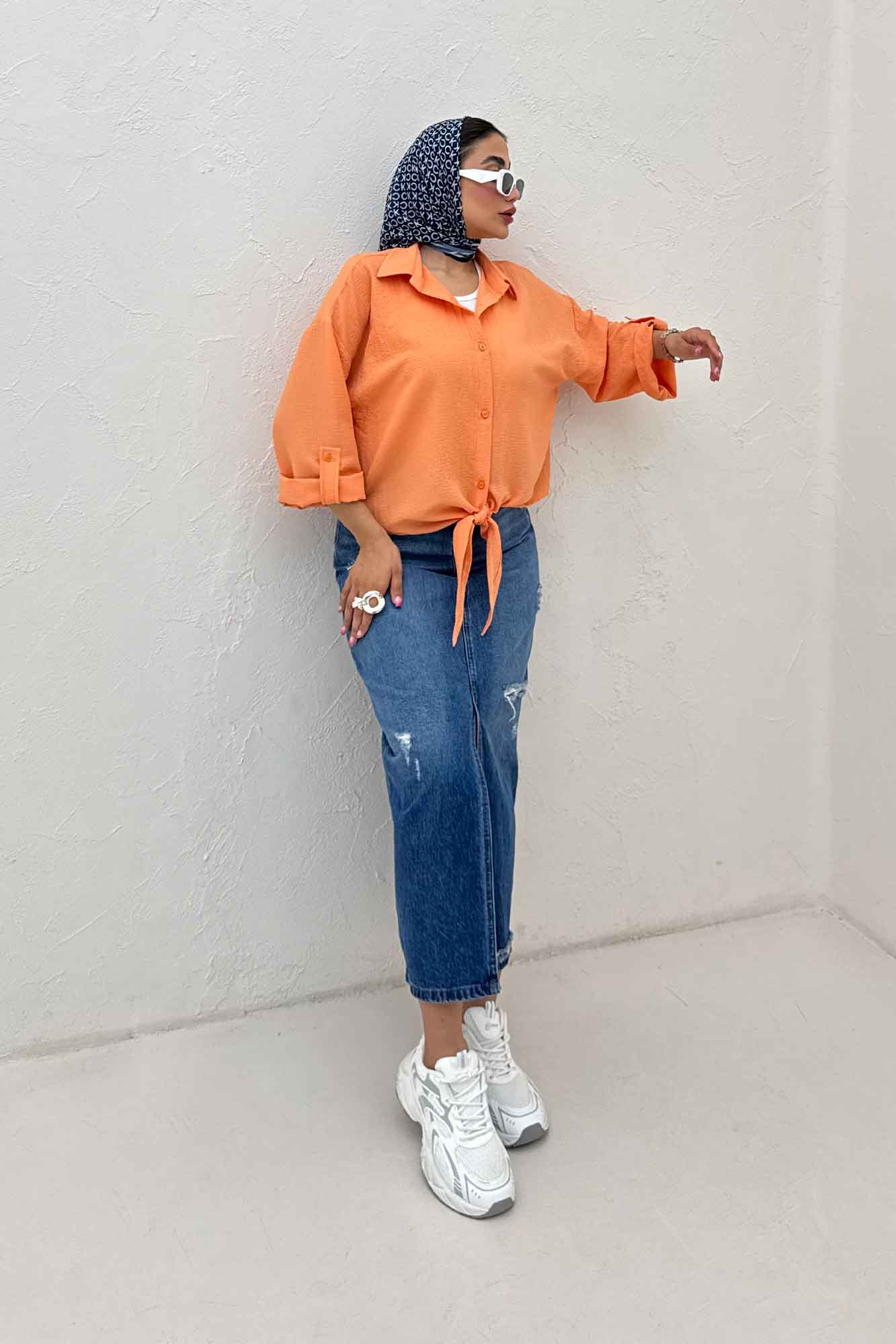 شومیز گره ای پفکی راین