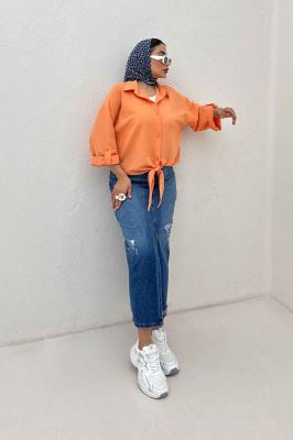 شومیز گره ای پفکی راین