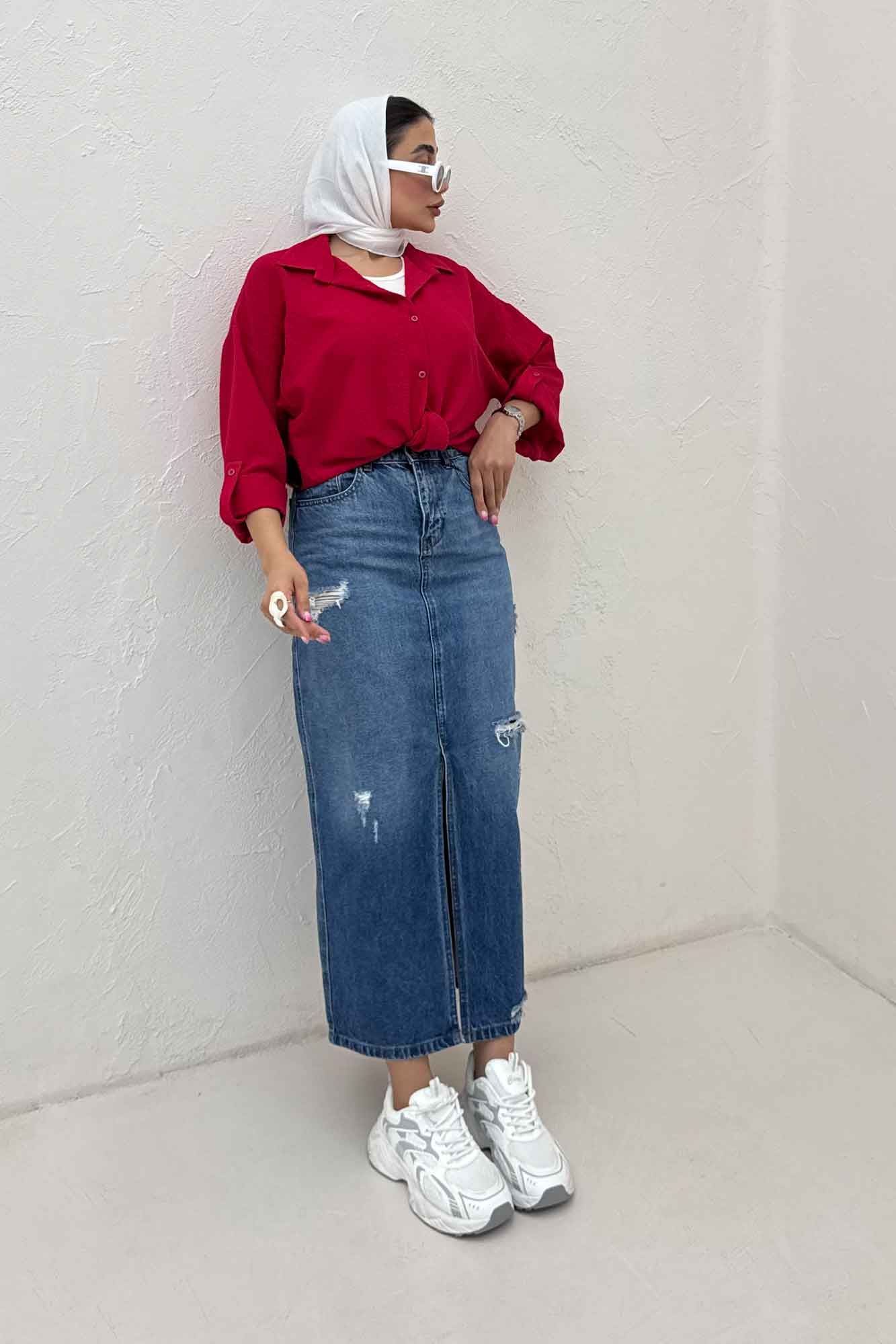 شومیز گره ای پفکی راین