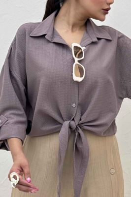 شومیز گره ای پفکی راین