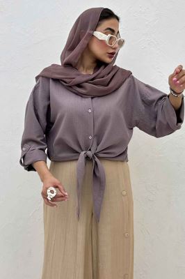 شومیز گره ای پفکی راین