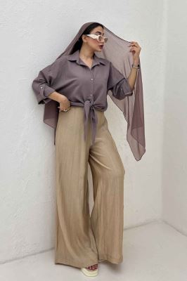 شومیز گره ای پفکی راین