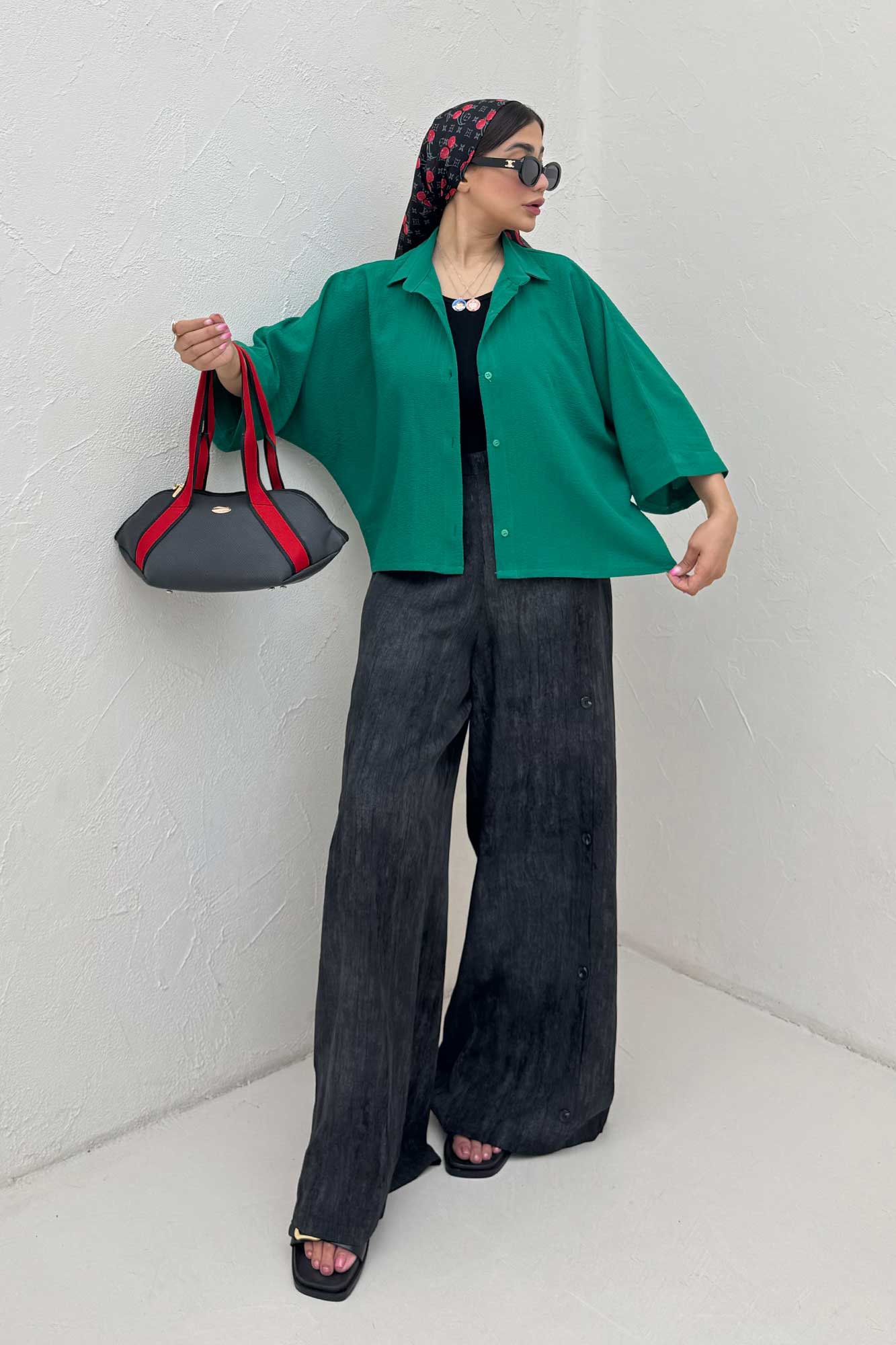 شومیز کیمونو مچ پاکتی پالما