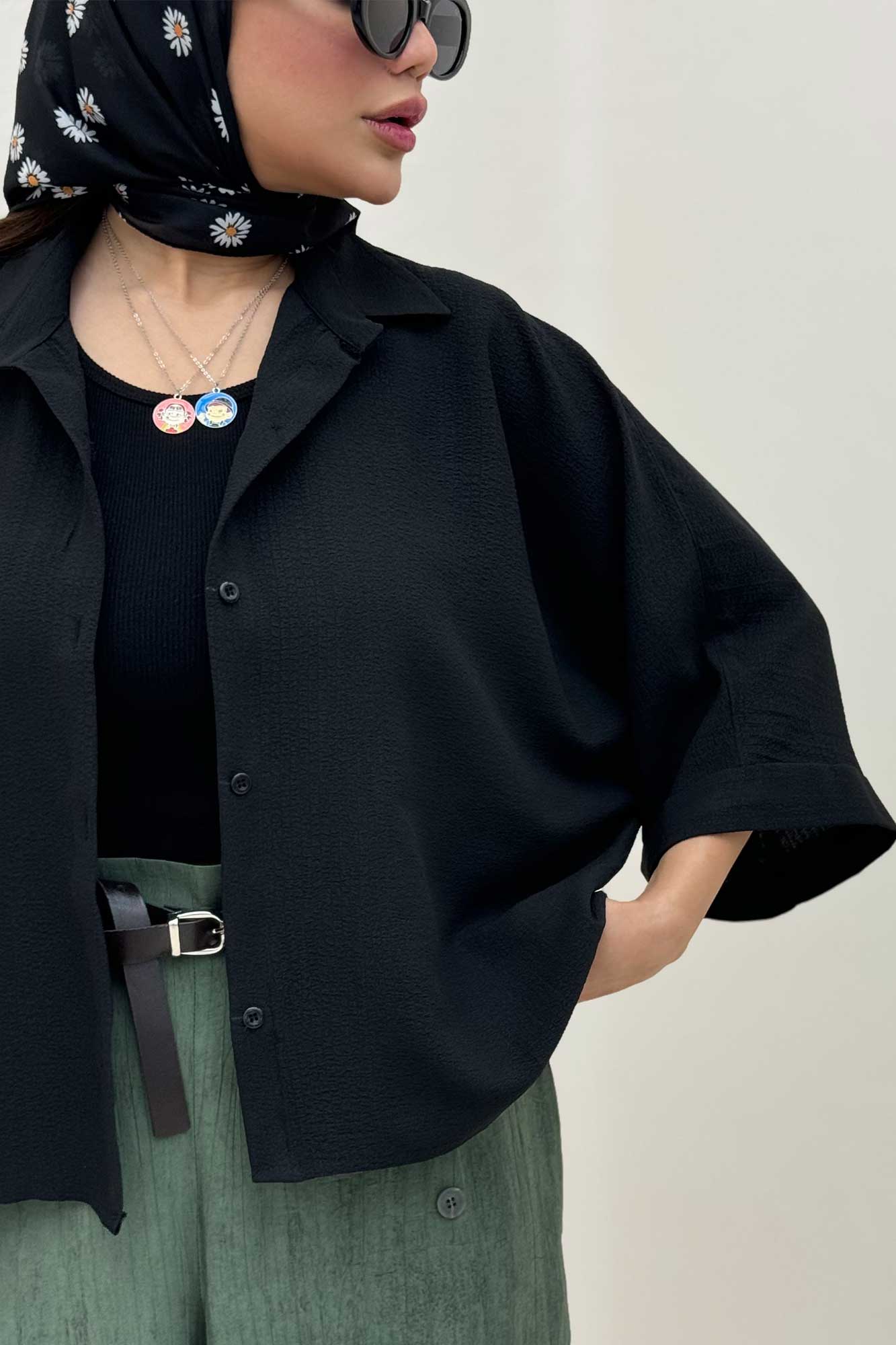 شومیز کیمونو مچ پاکتی پالما