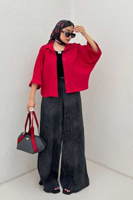 شومیز کیمونو مچ پاکتی پالما