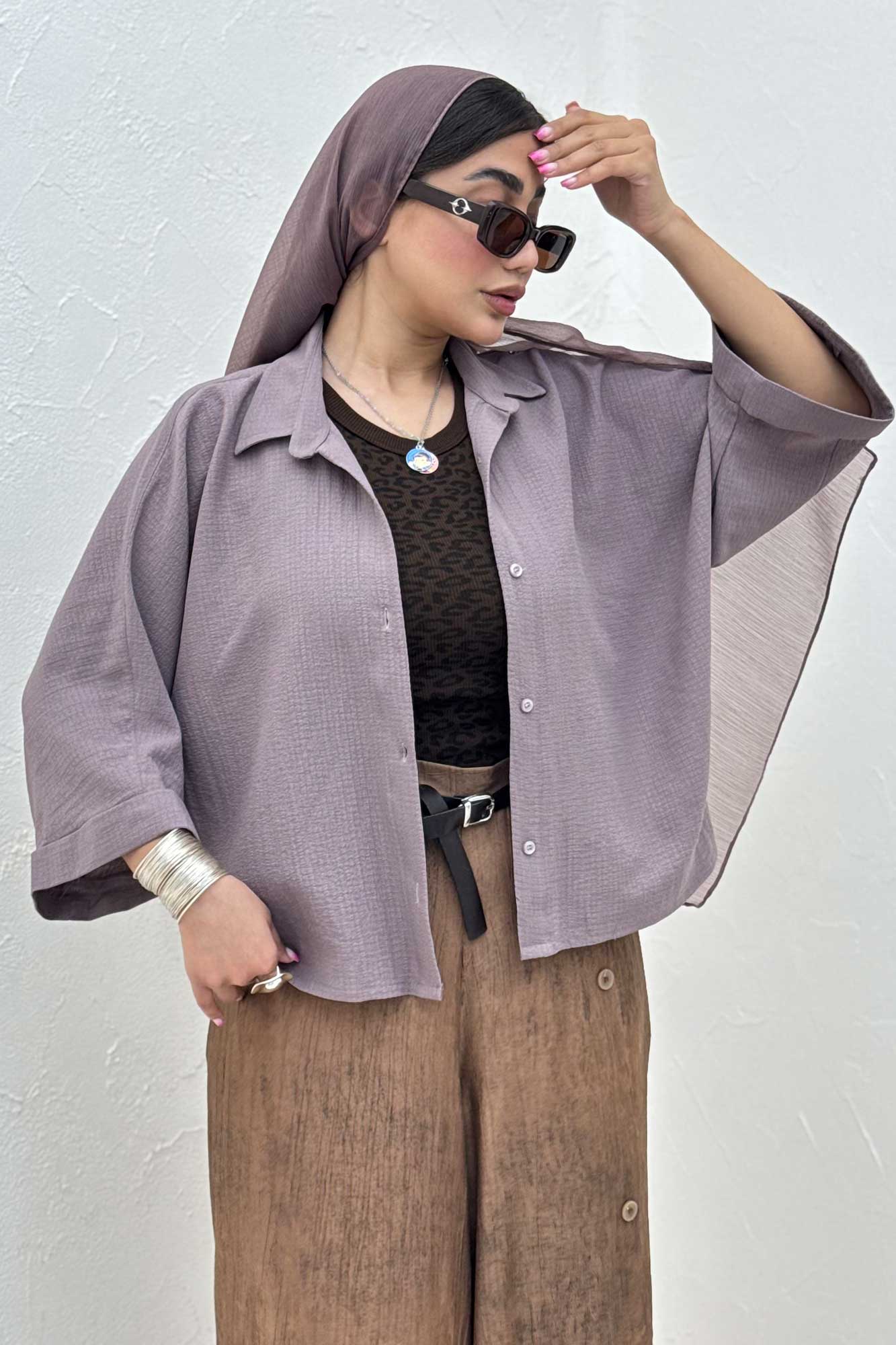 شومیز کیمونو مچ پاکتی پالما