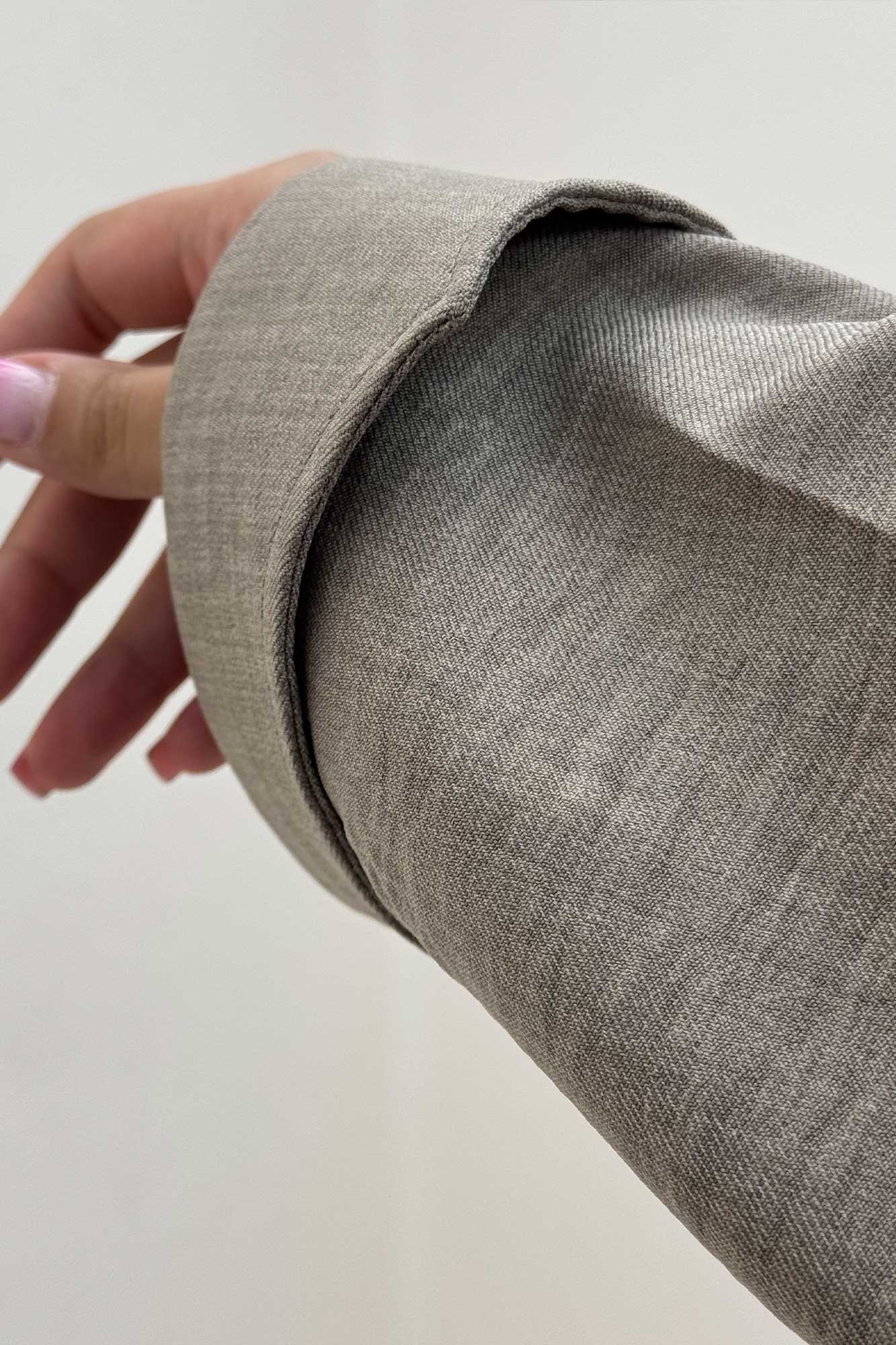 مانتو شانتون پشت بلند بغل دکمه