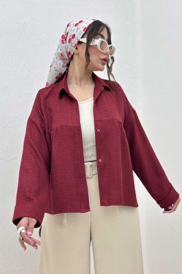 مانتو شانتون پشت بلند بغل دکمه