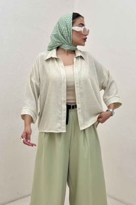 مانتو پشت بلند لینن زارا