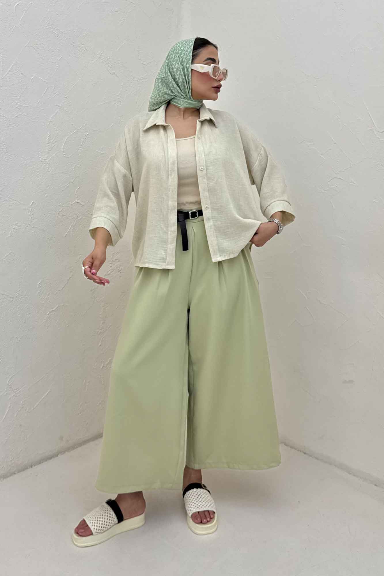 مانتو پشت بلند لینن زارا