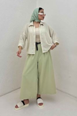 مانتو پشت بلند لینن زارا