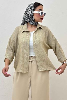 مانتو پشت بلند لینن زارا