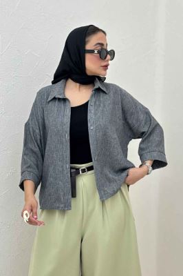 مانتو پشت بلند لینن زارا