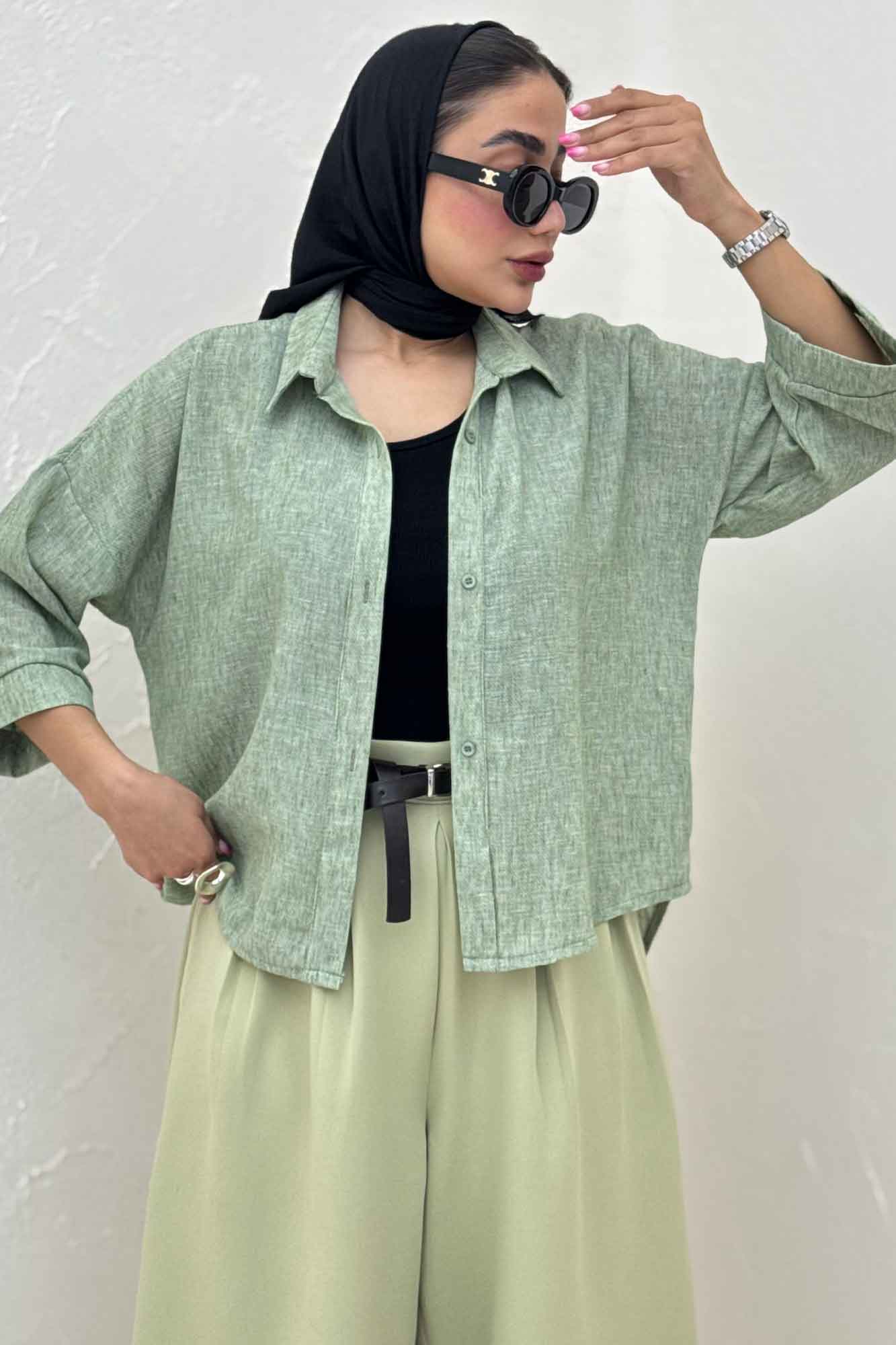 مانتو پشت بلند لینن زارا