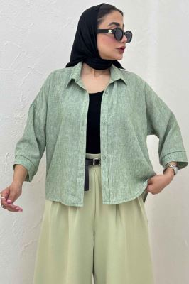 مانتو پشت بلند لینن زارا