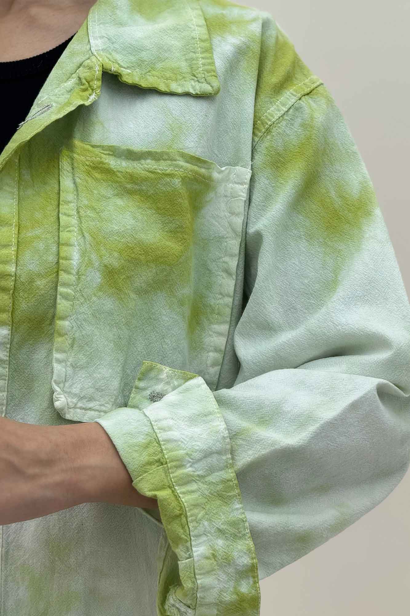 مانتو لینن پایین هلال دو جیب TR (آبرنگی)