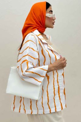 کت یقه شکاری پری راه راه