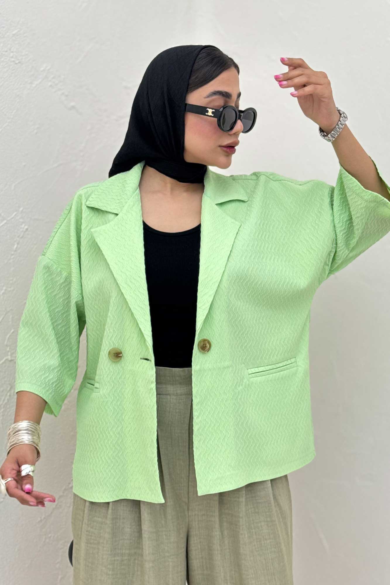 کت آستین سه رب طرح ویو