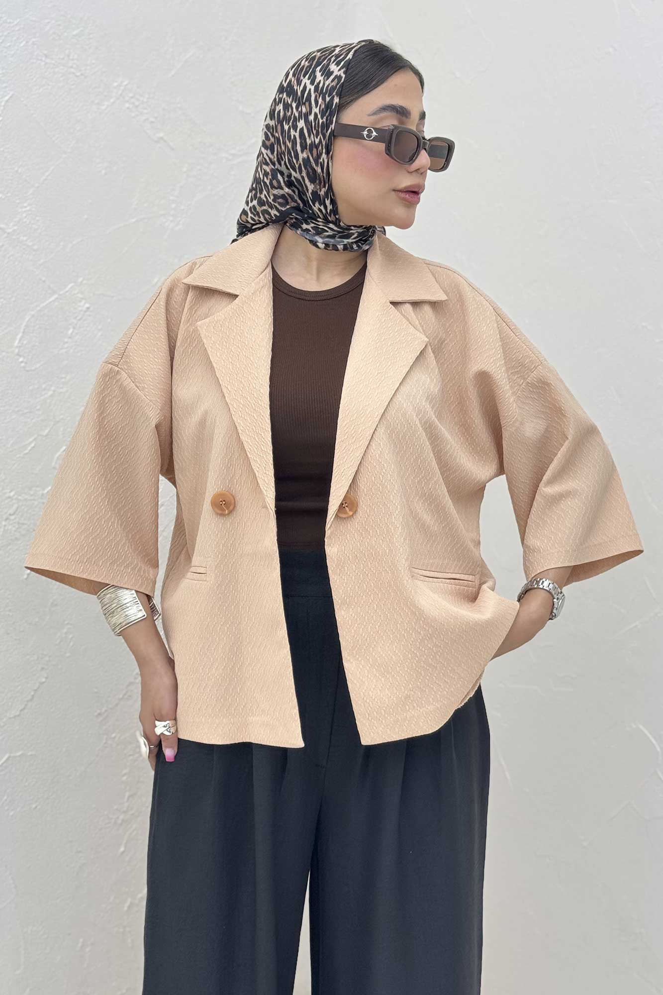 کت آستین سه رب طرح ویو