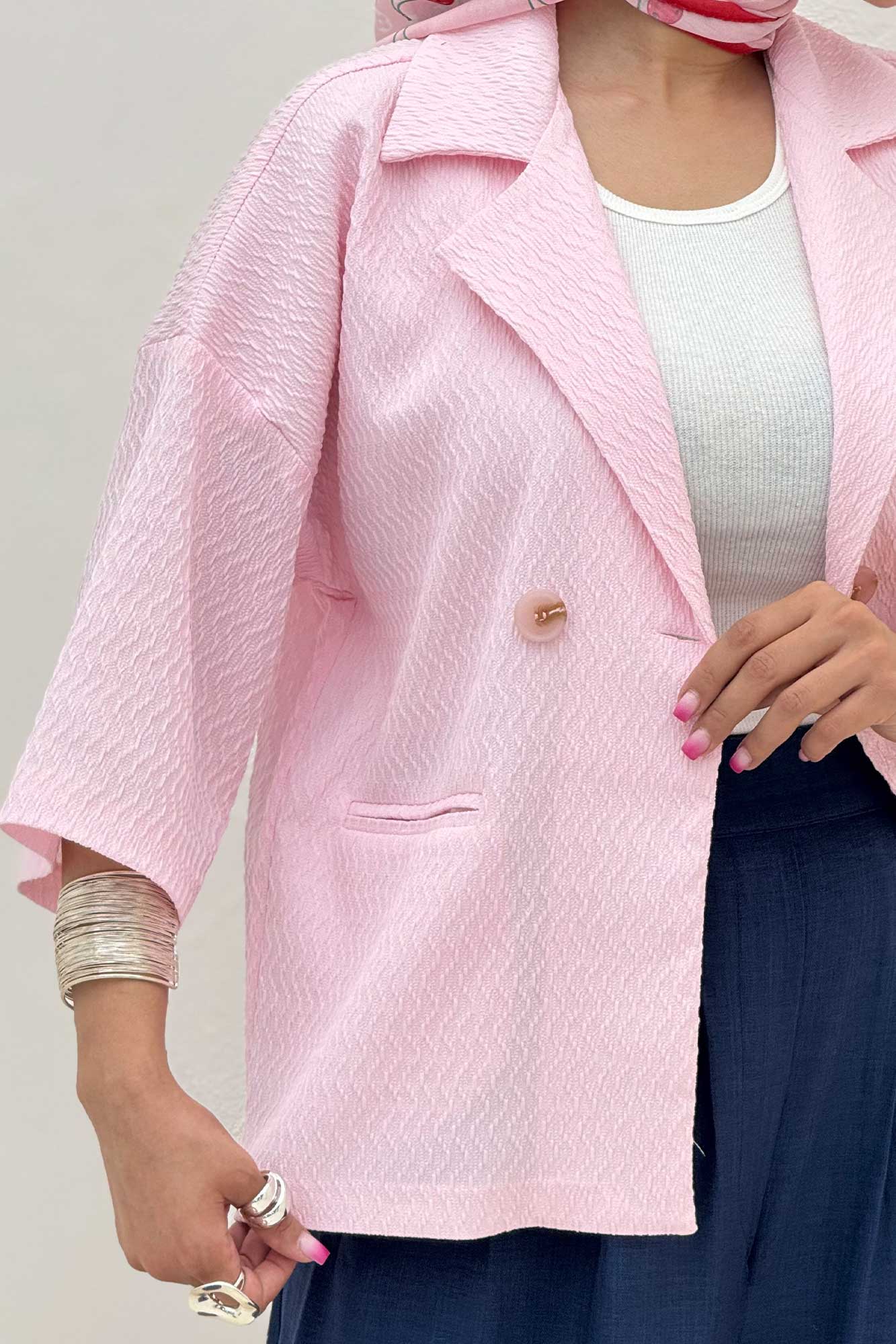 کت آستین سه رب پفکی