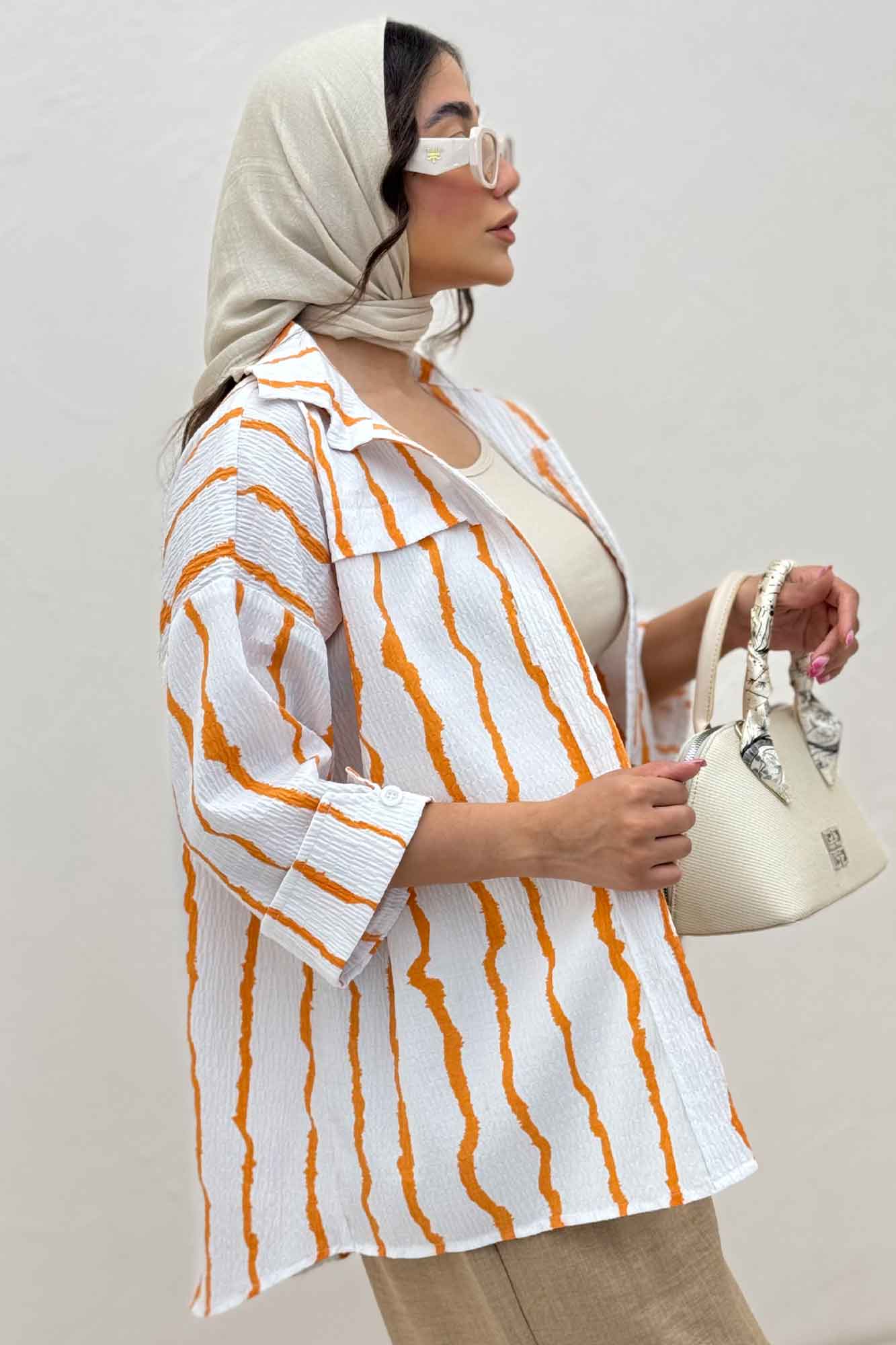 مانتو پری راه راه یراقدار