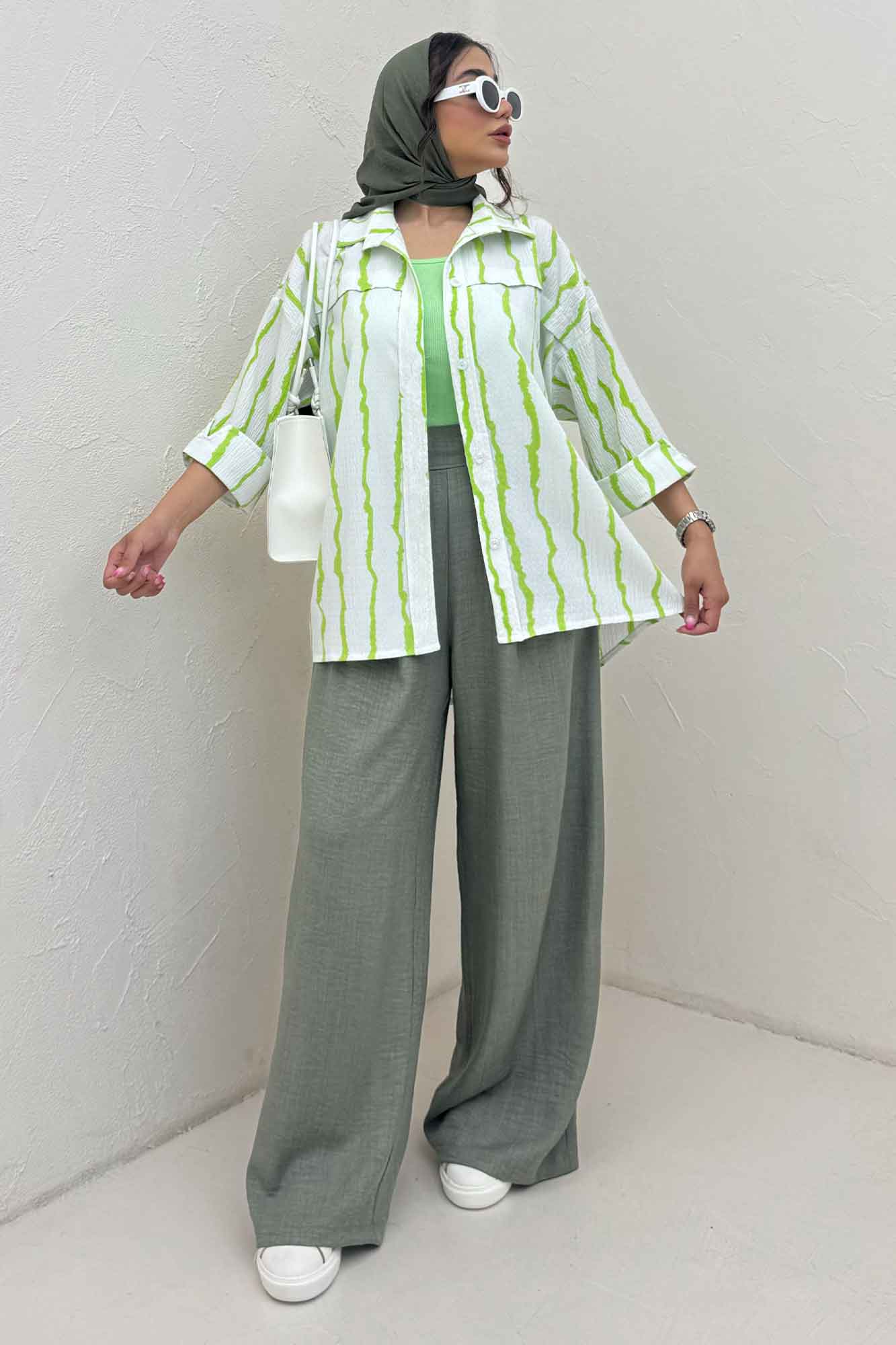 مانتو پری راه راه یراقدار