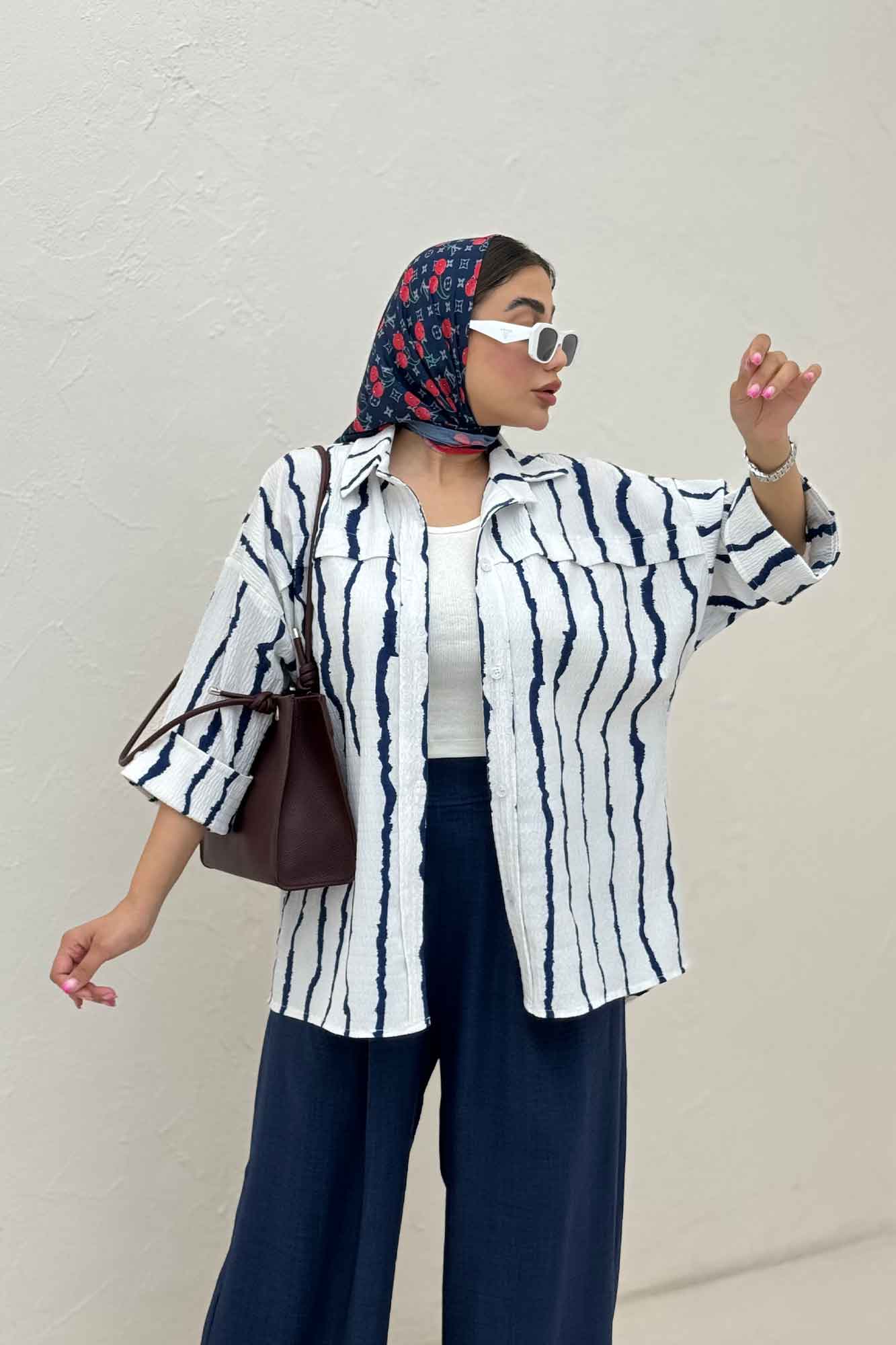 مانتو پری راه راه یراقدار