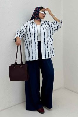 مانتو پری راه راه یراقدار