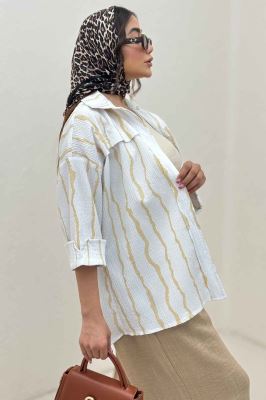 مانتو پری راه راه یراقدار