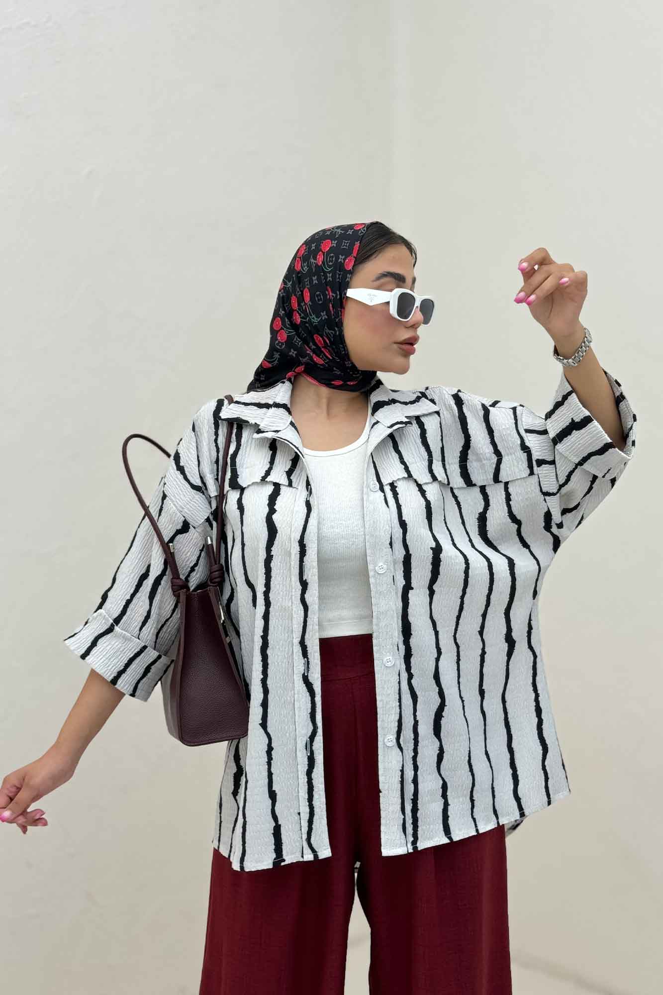 مانتو پری راه راه یراقدار