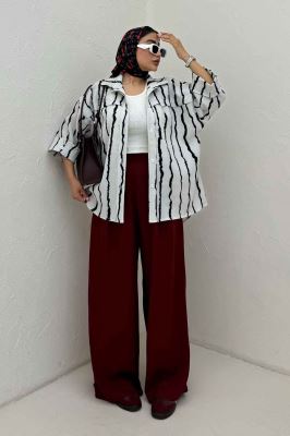 مانتو پری راه راه یراقدار