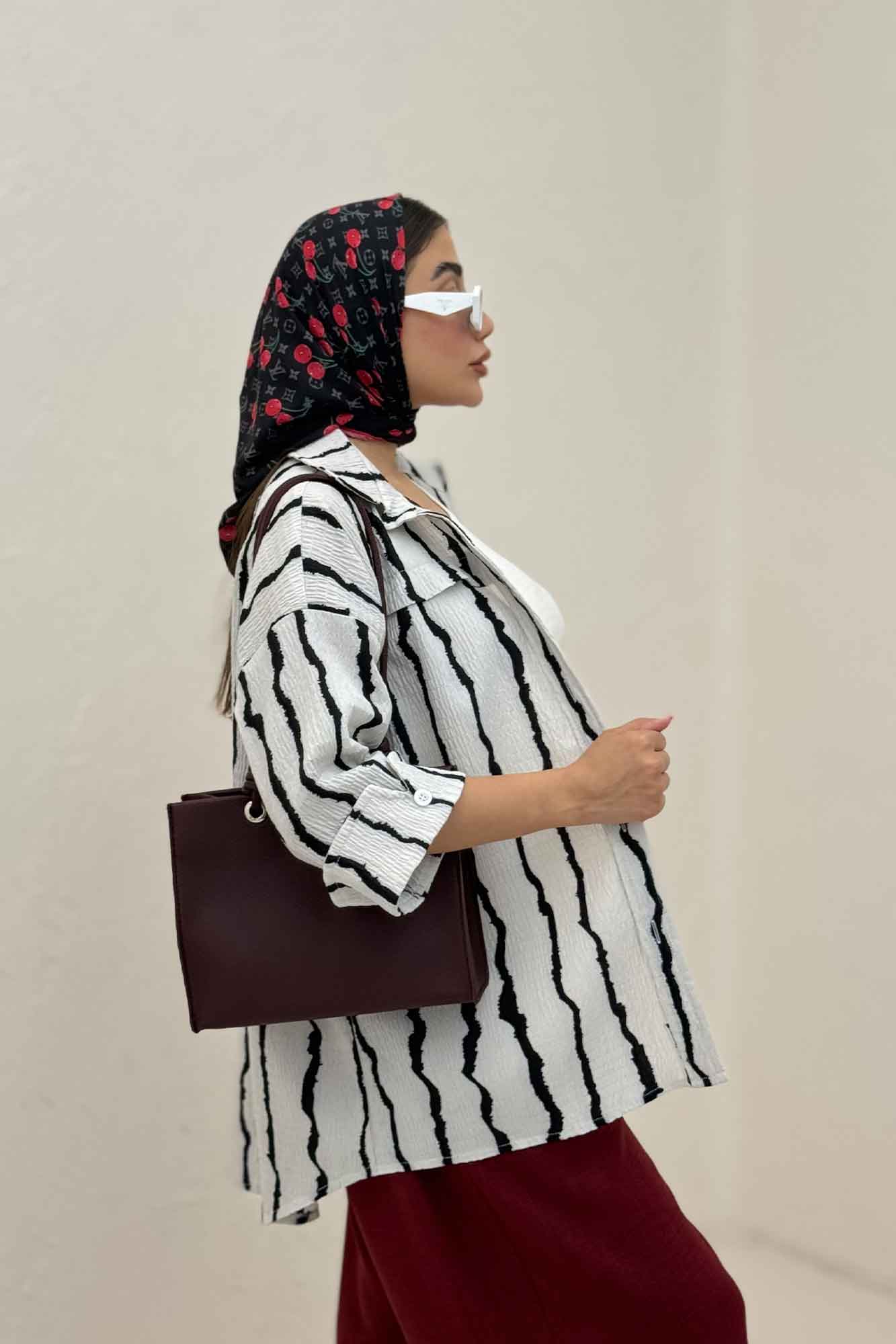 مانتو پری راه راه یراقدار