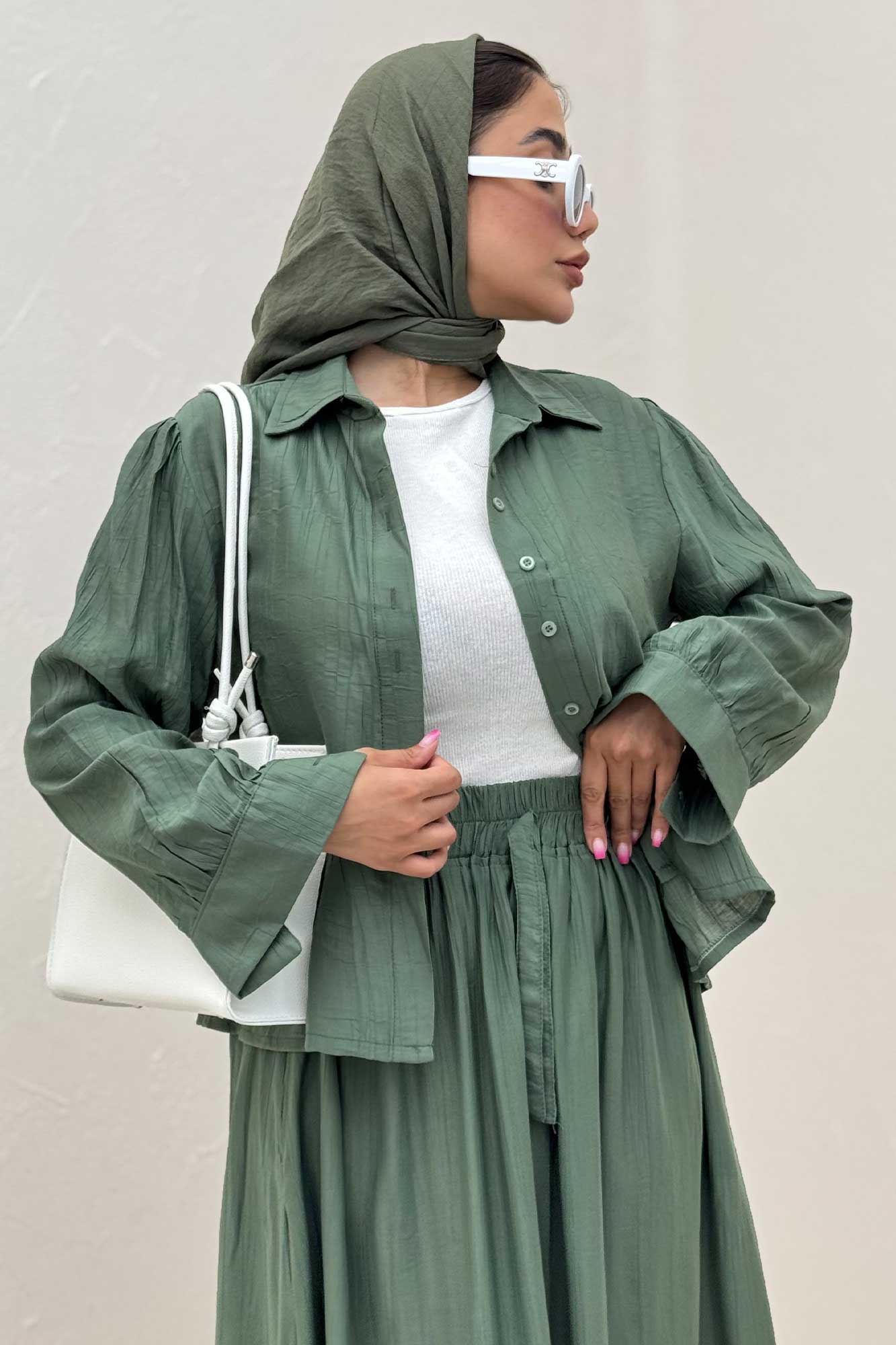 ست شومیز و دامن کریشه DENIL