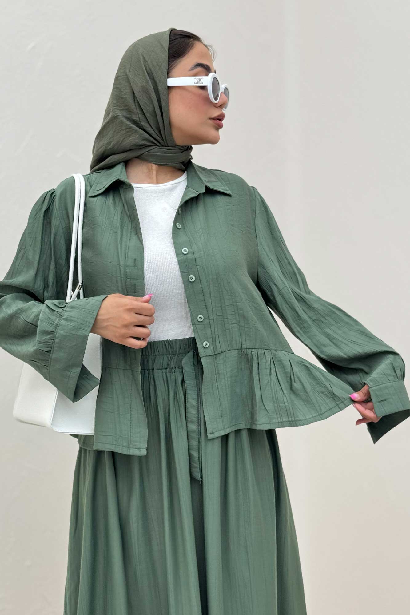 ست شومیز و دامن کریشه DENIL