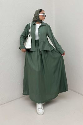 ست شومیز و دامن کریشه DENIL