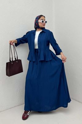 ست شومیز و دامن کریشه DENIL