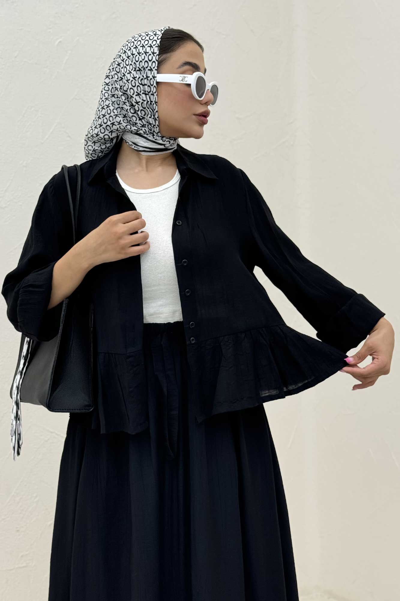 ست شومیز و دامن کریشه DENIL