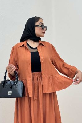 ست شومیز و دامن کریشه DENIL